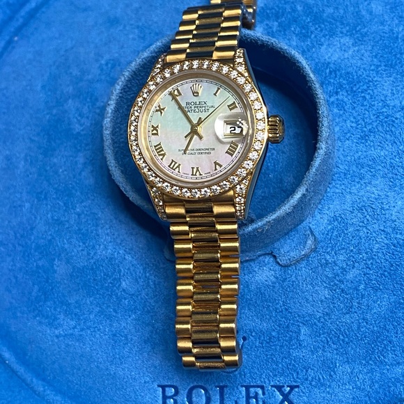 Rolex Accessories - Rolex president 18k gold diamond watch